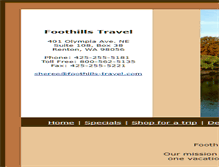 Tablet Screenshot of foothills-travel.com